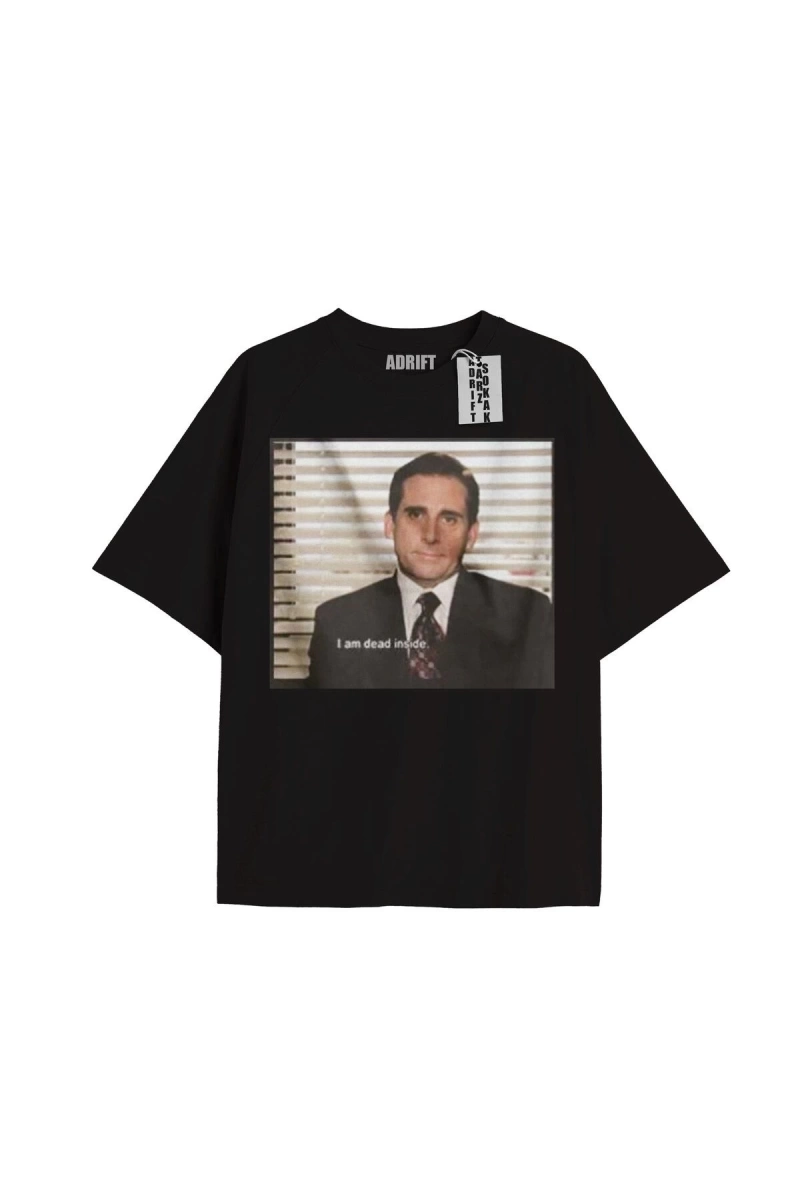 Kod Presss Unisex Siyah Dead Inside Michael Scott The Office T-shirt 345113tt