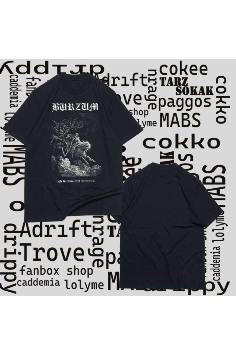 Kod Presss Unisex Siyah Horse Burzum T-shirt 23781tt