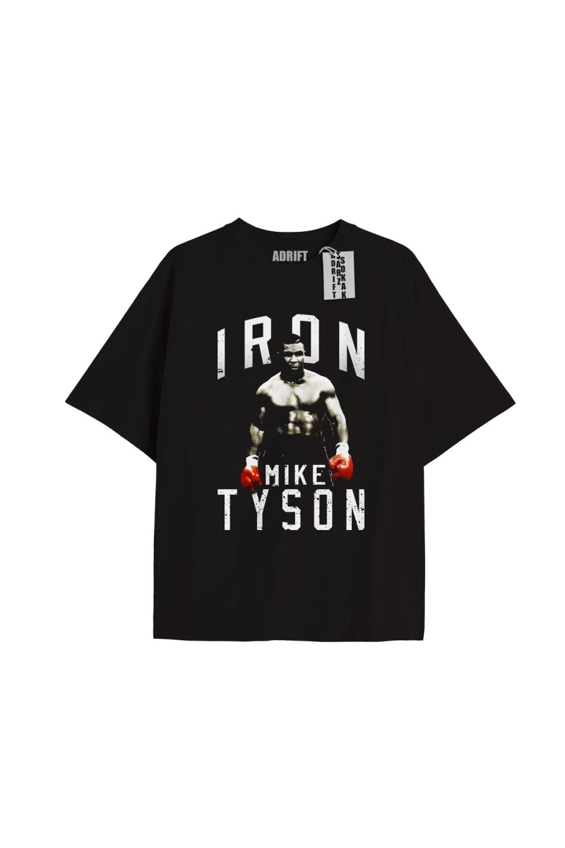 Kod Presss Unisex Siyah Iron Mike Tyson T-shirt 158150tt