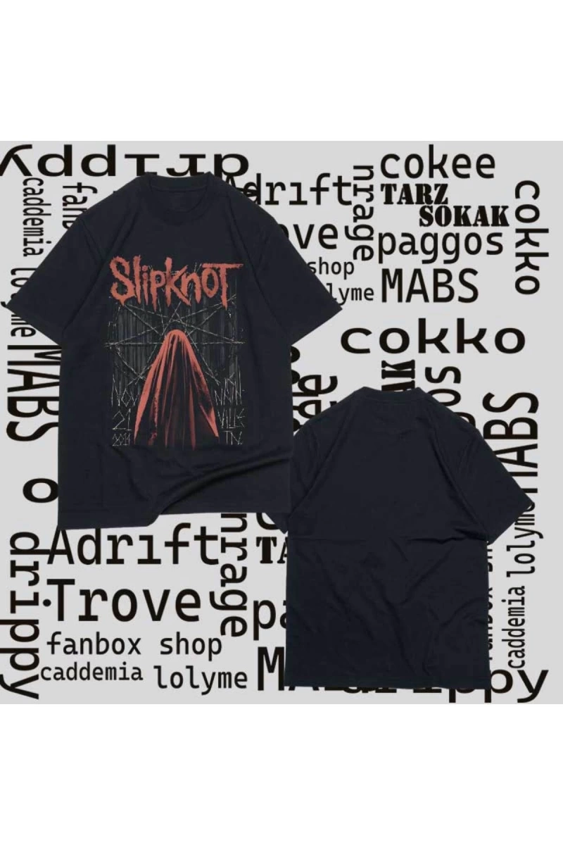Kod Presss Unisex Siyah Nashville Slipknot T-shirt 112938tt