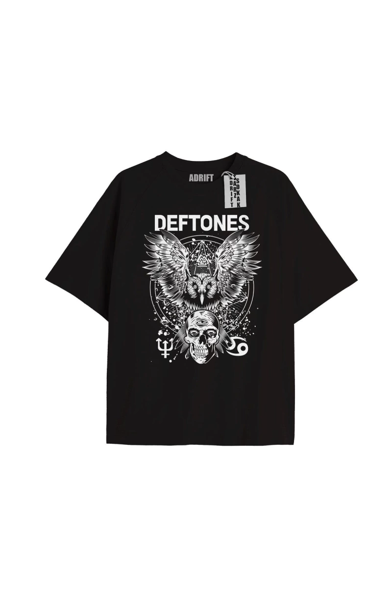 Kod Presss Unisex Siyah Owl Deftones T-shirt 139260tt