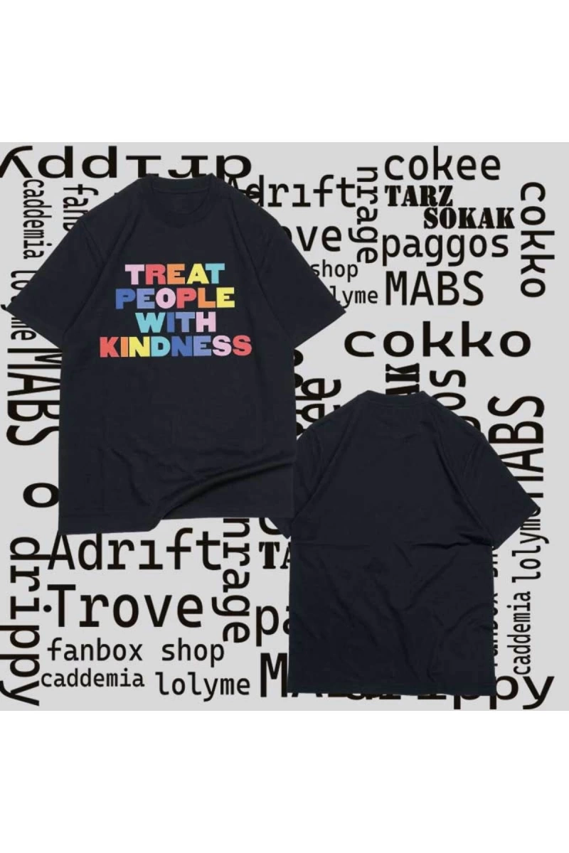 Kod Presss Unisex Siyah Treat People With Kindness Harry Styles T-shirt 318797tt