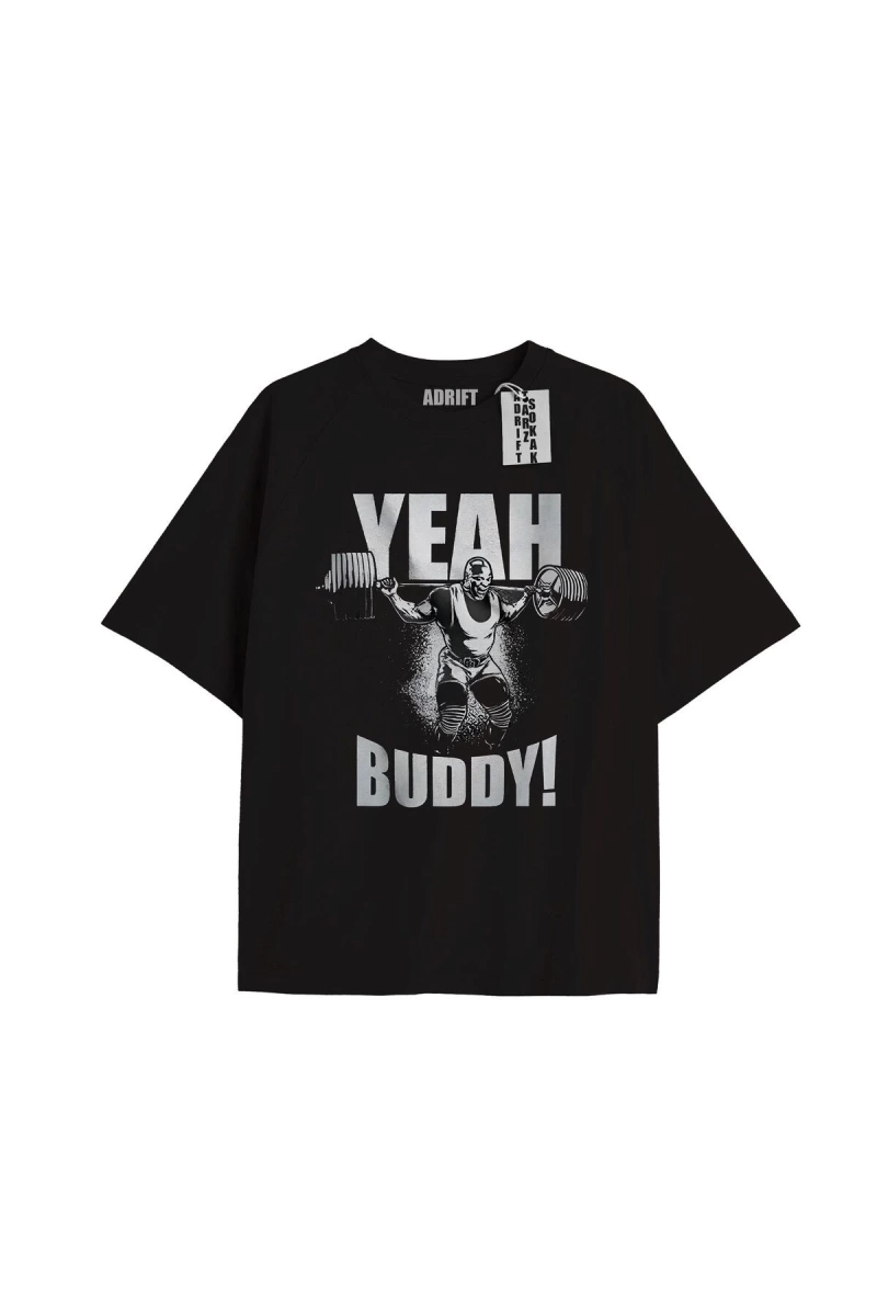 Kod Presss Unisex Siyah Yeah Buddy Gym Spor Ronnie Coleman T-shirt 363788tt