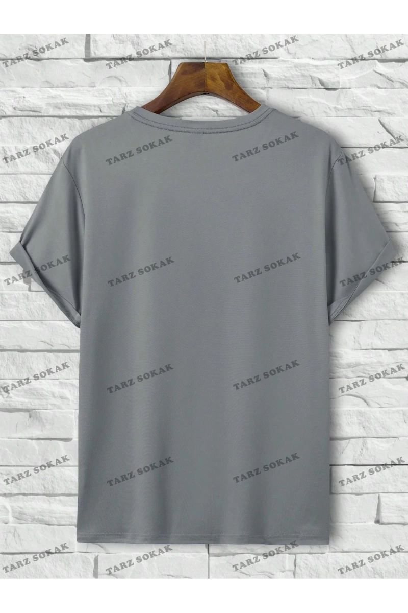 KOD Trend Erkek Çapraz Baskılı Kısa Kollu Erkek T Shirt
