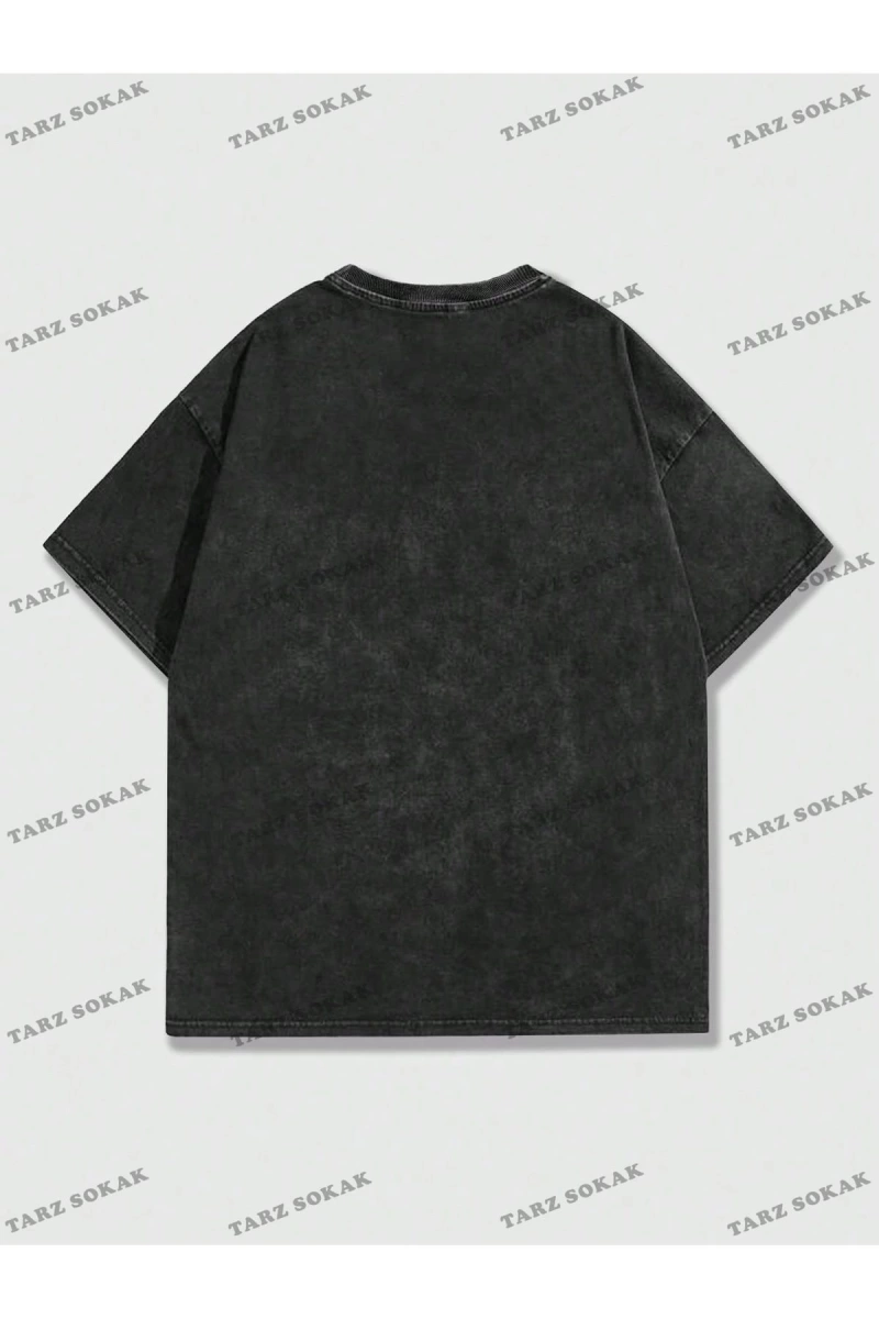 KOD Trend Street Life Erkek Mantar Ve Harf Baskılı T-shirt