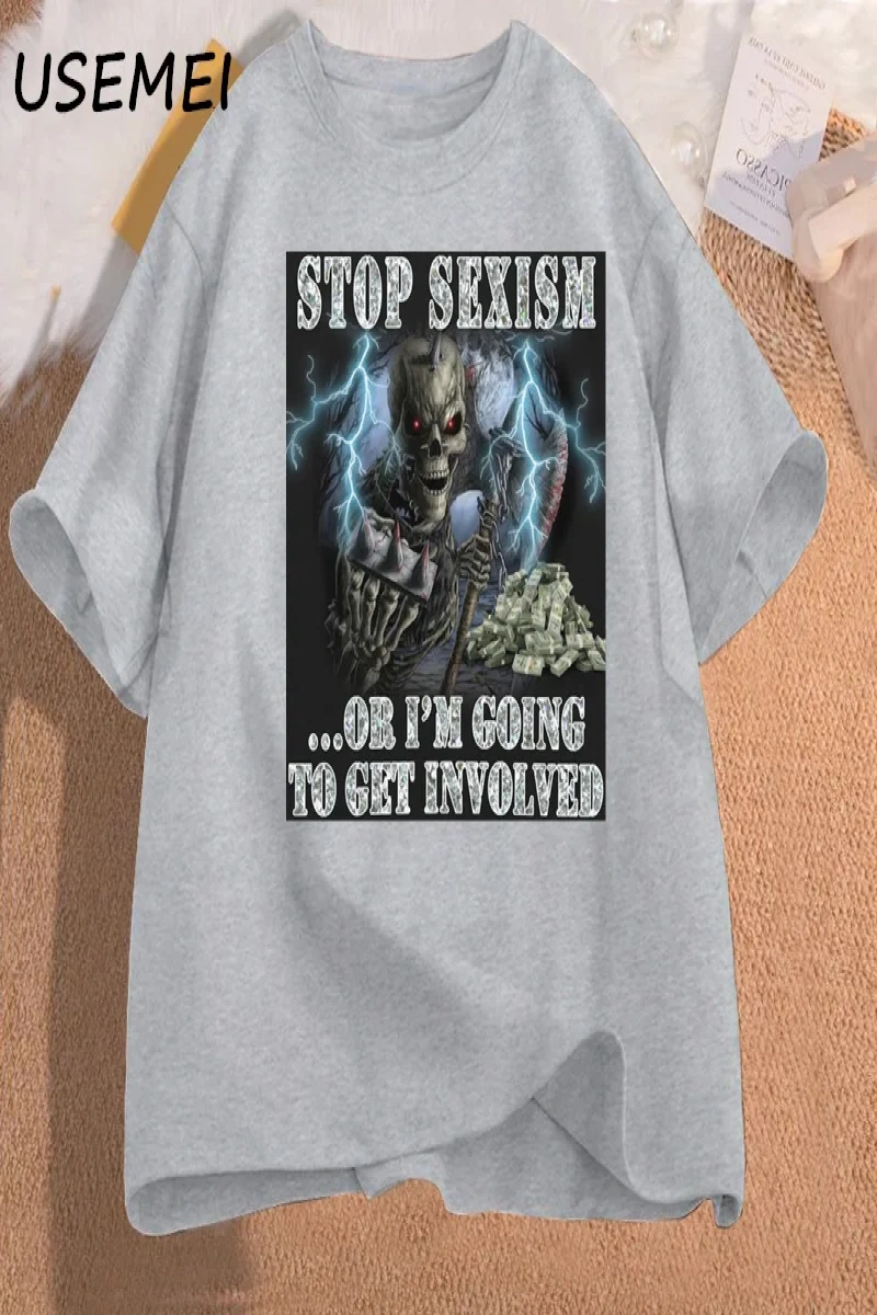 Komik iskelet Tshirt pamuklu t-shirt rahat kısa kollu adam giysileri baskılı kafatası grafik  3038