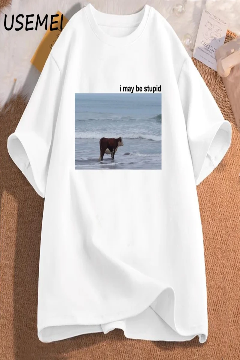 Komik kedi baskılı tişört sevimli Bubu Dudu Tshirt yaz pamuk kısa kollu Teekadın erke 2914