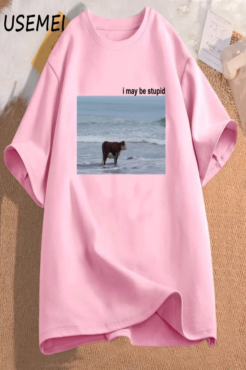 Komik kedi baskılı tişört sevimli Bubu Dudu Tshirt yaz pamuk kısa kollu Teekadın erke 2914