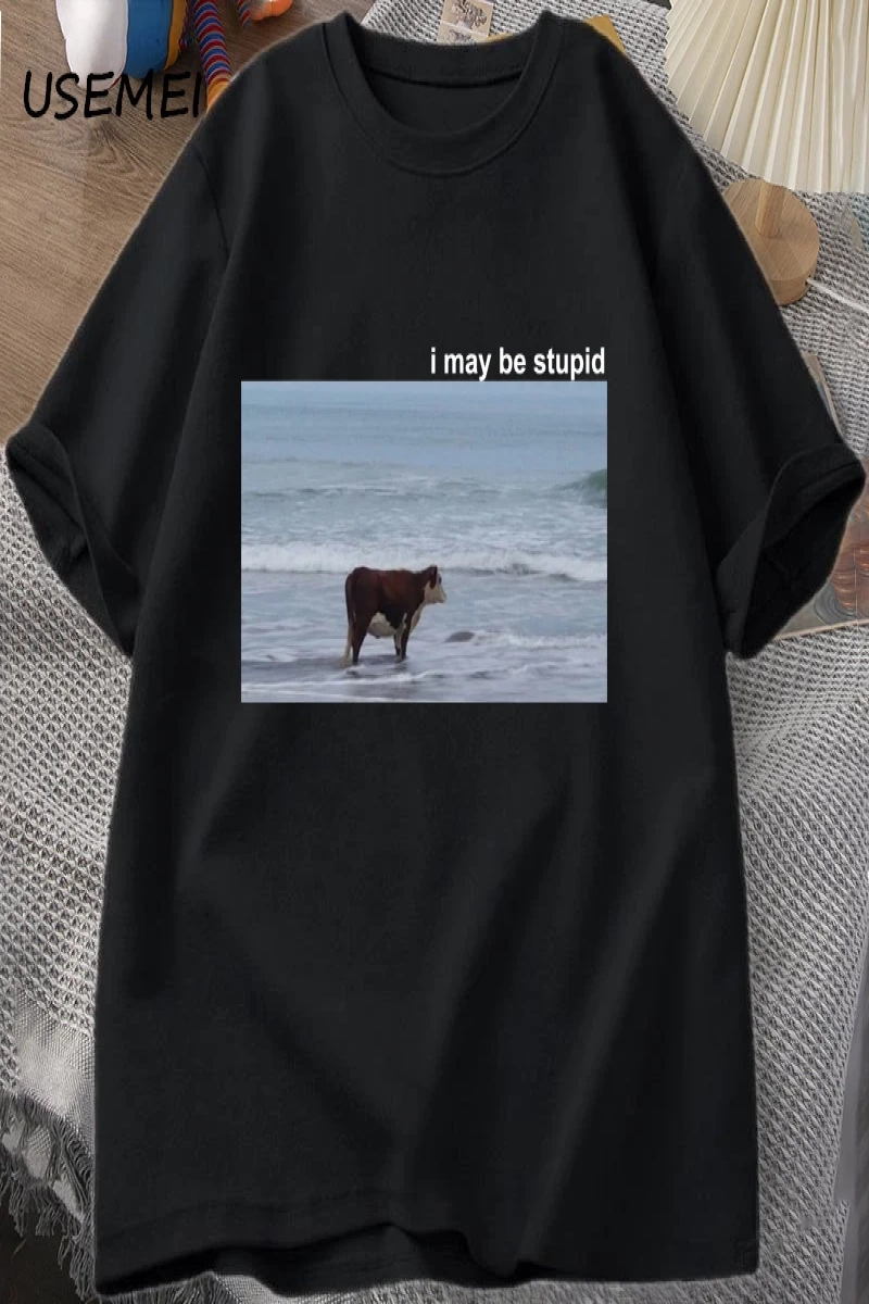 Komik kedi baskılı tişört sevimli Bubu Dudu Tshirt yaz pamuk kısa kollu Teekadın erke 2914