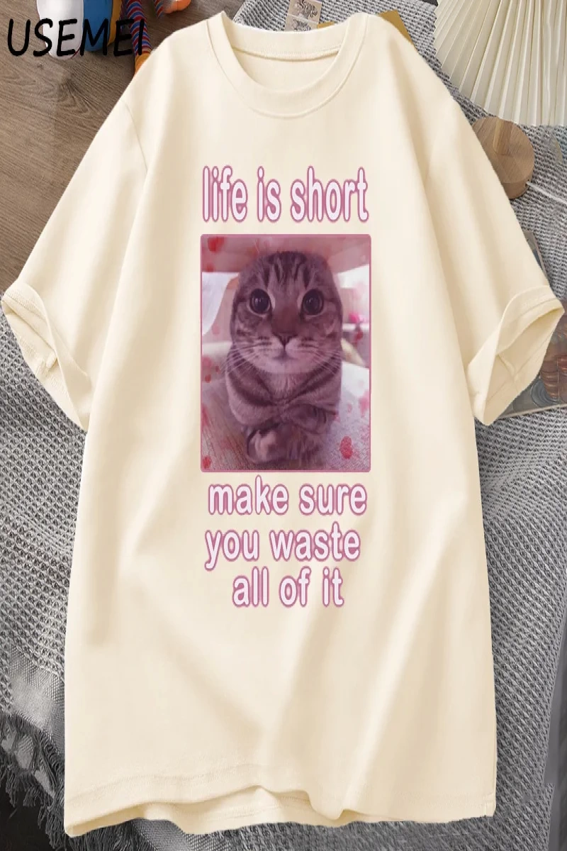 Komik Kedi Meme Grafik Tees Kediler Dank Memes T Shirt Komik Aptal Kediler T-shirt Erkek Kadı 2927