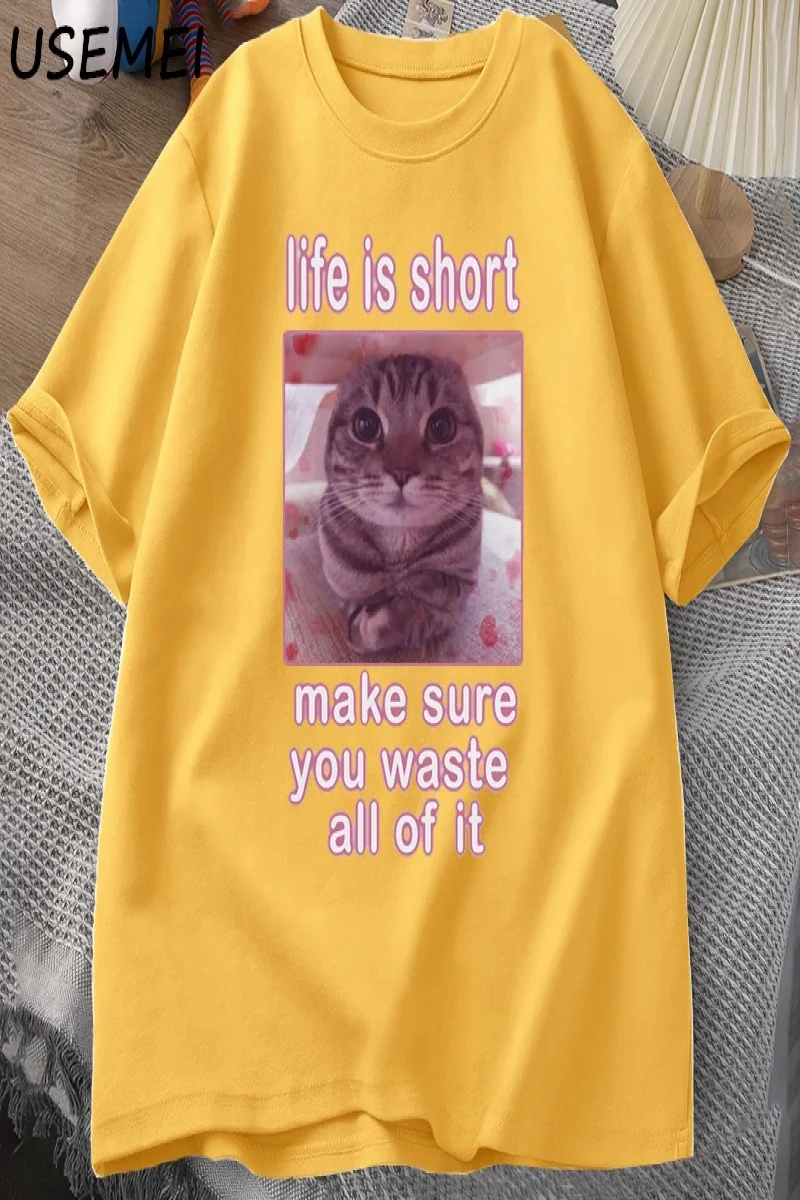 Komik Kedi Meme Grafik Tees Kediler Dank Memes T Shirt Komik Aptal Kediler T-shirt Erkek Kadı 2927