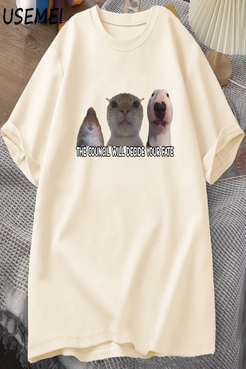 Komik Kedi Meme TeeGrafik T Shirt Erkek Kadın Aptal Hayvanlar T-shirt Pamuk Büyük Boy 2965