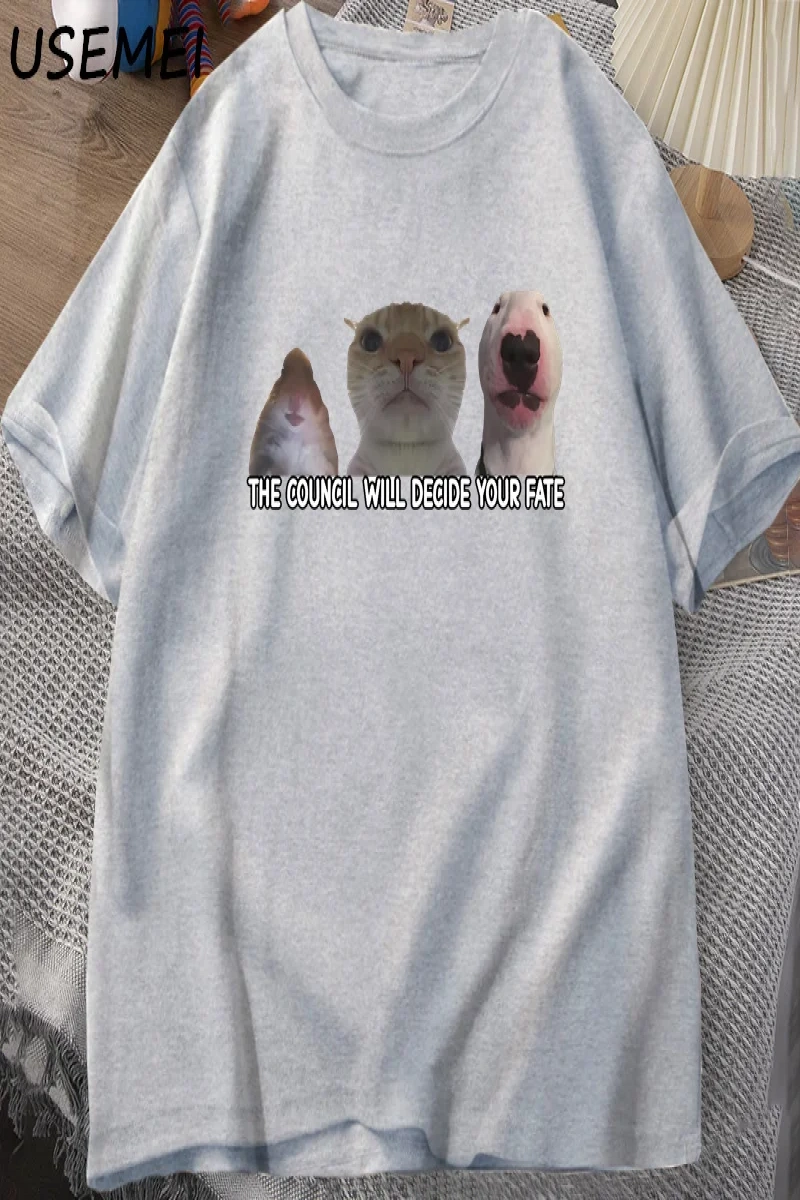 Komik Kedi Meme TeeGrafik T Shirt Erkek Kadın Aptal Hayvanlar T-shirt Pamuk Büyük Boy 2965