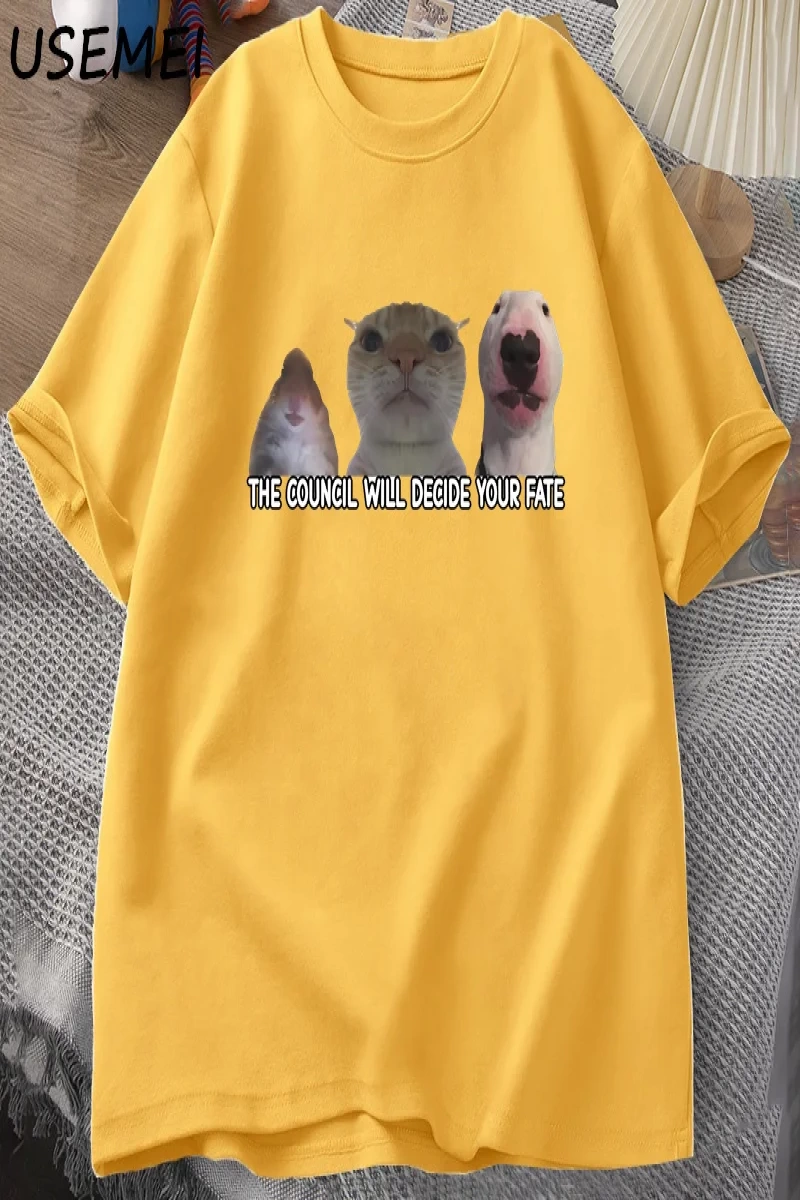 Komik Kedi Meme TeeGrafik T Shirt Erkek Kadın Aptal Hayvanlar T-shirt Pamuk Büyük Boy 2965