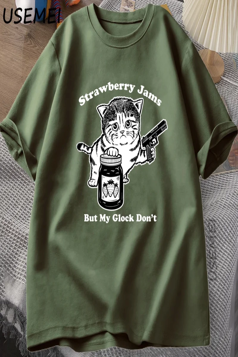 Komik kedi okuma kitap t-shirt grafik Tees pamuk erkek giyim O boyun Meme kısa kollu Tees Har 2832