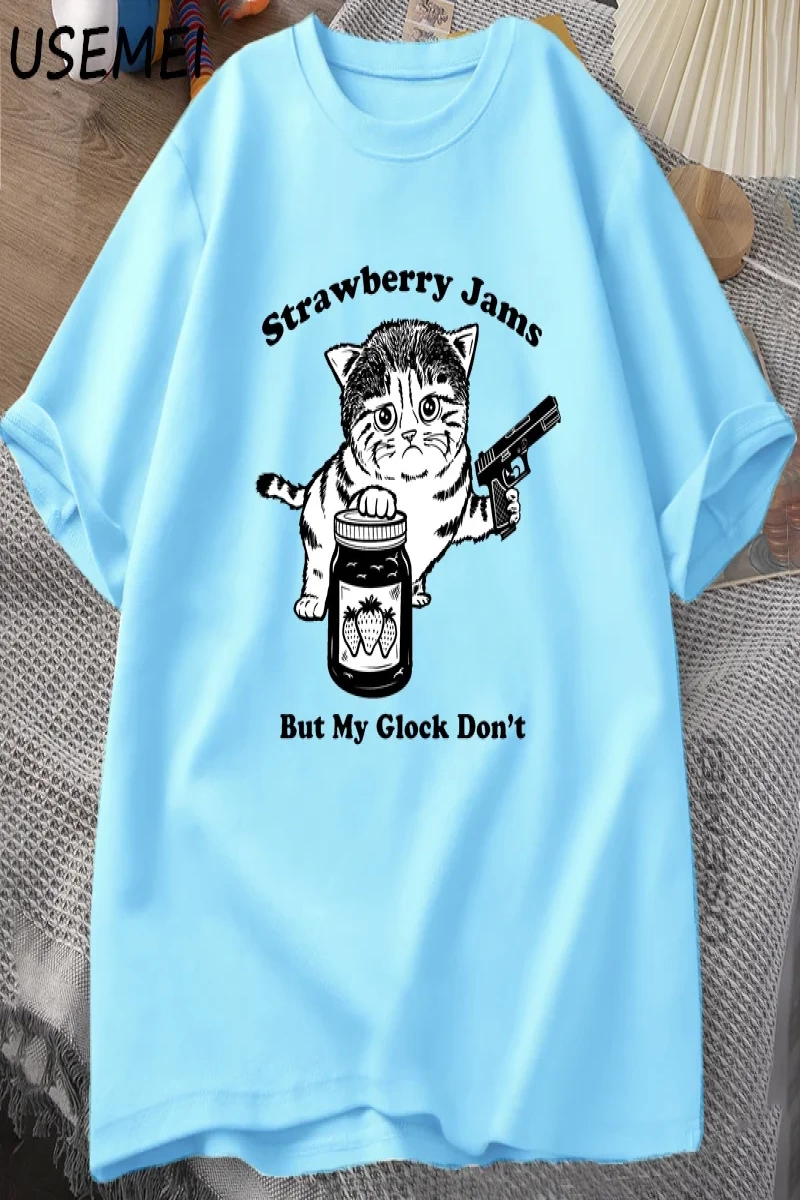 Komik kedi okuma kitap t-shirt grafik Tees pamuk erkek giyim O boyun Meme kısa kollu Tees Har 2832