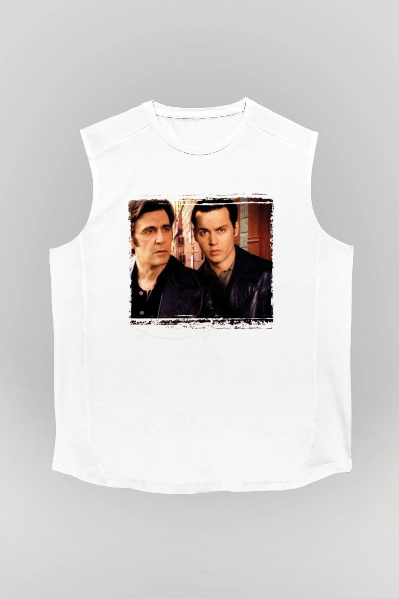 Köstebek (Donnie Brasco) Beyaz Unisex Tişört T-Shirt