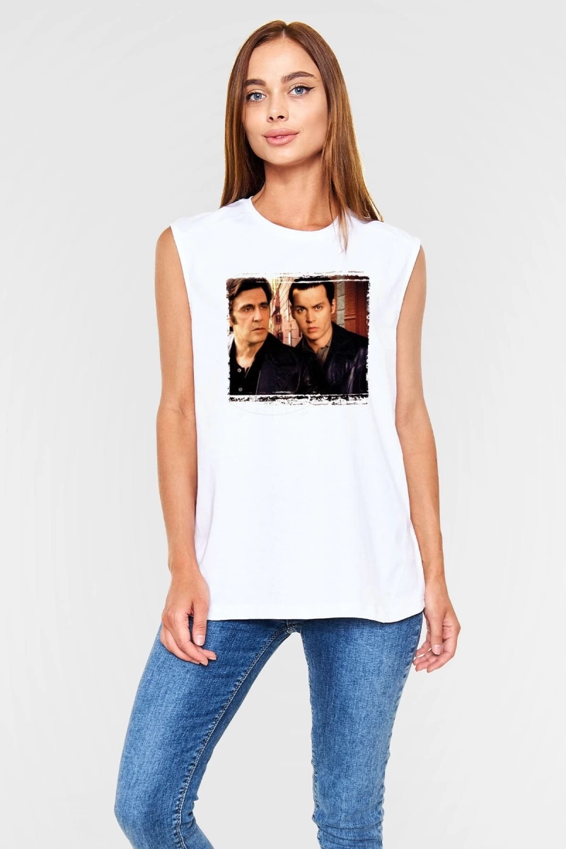 Köstebek (Donnie Brasco) Beyaz Unisex Tişört T-Shirt