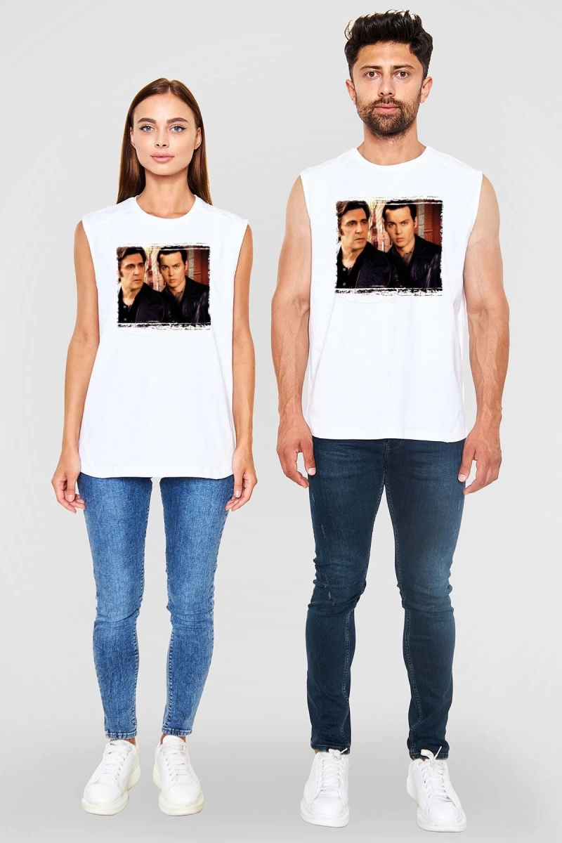 Köstebek (Donnie Brasco) Beyaz Unisex Tişört T-Shirt