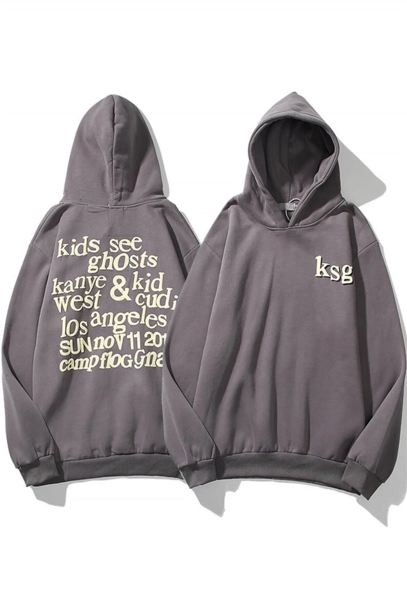 Ksg Oversıze Sweatshirt Hoodie Koyugrı