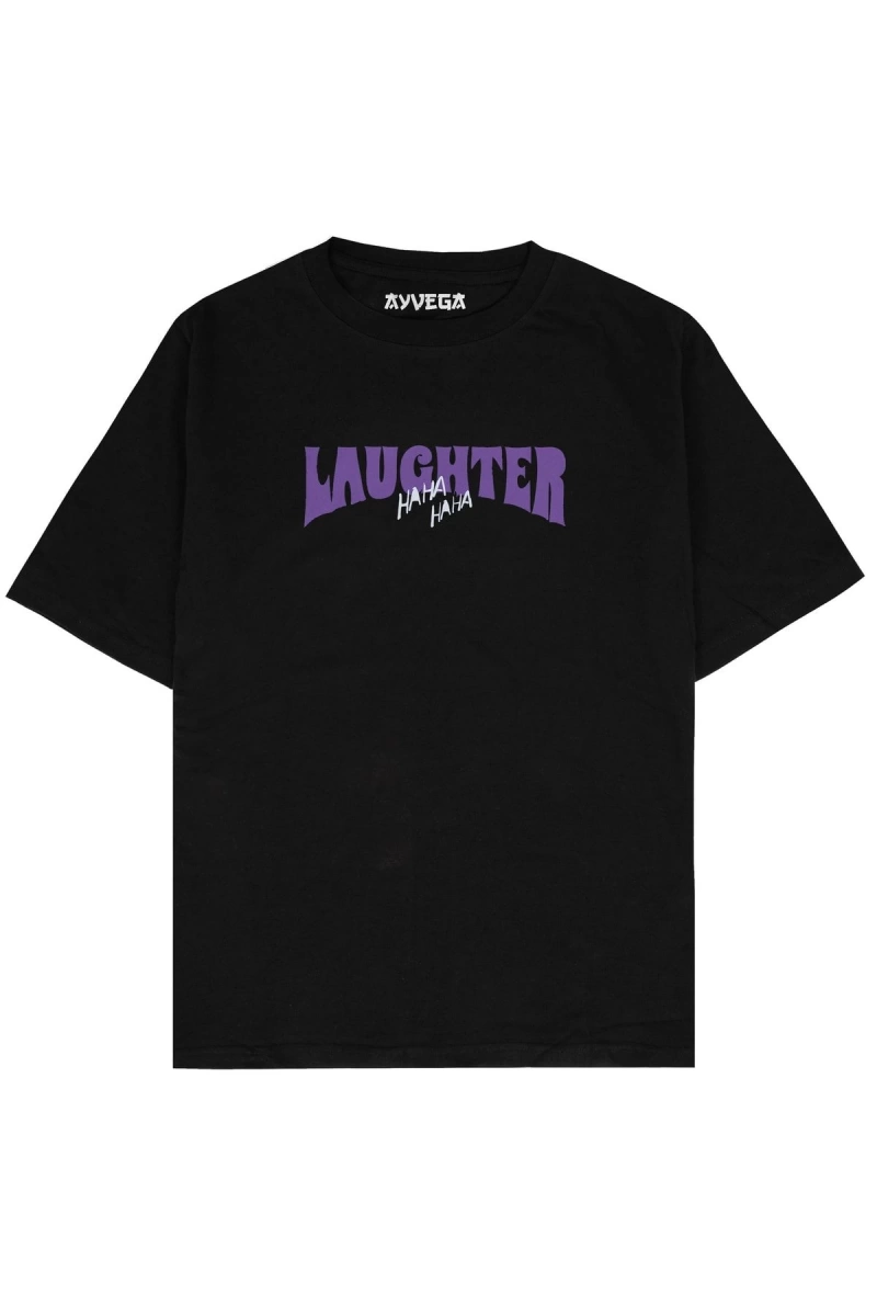 Laughter Siyah Oversize Unisex T-shirt