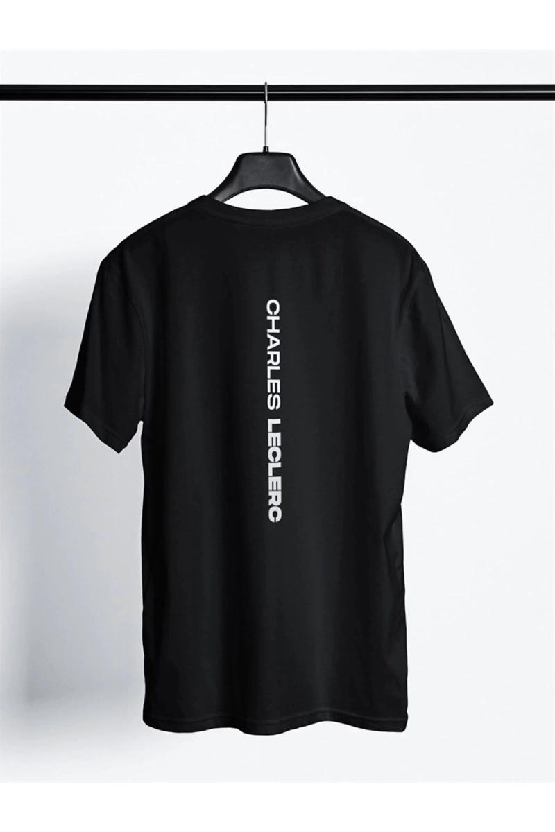 Leclerc Logo Siyah T-shirt