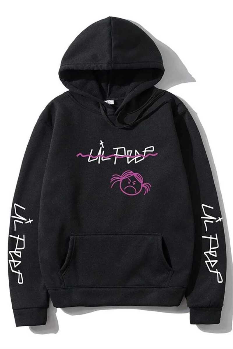 Lil Peep Hoodie Siyah Siyah