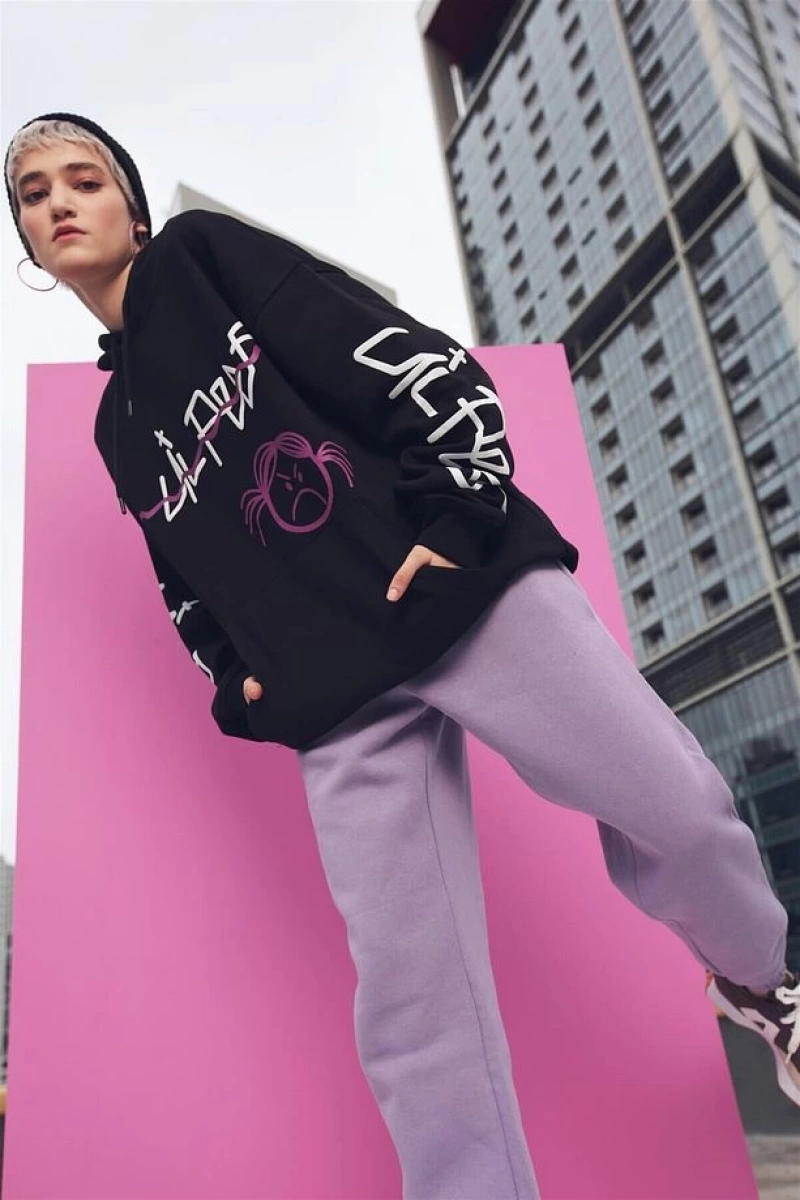 Lil Peep Hoodie Siyah Siyah