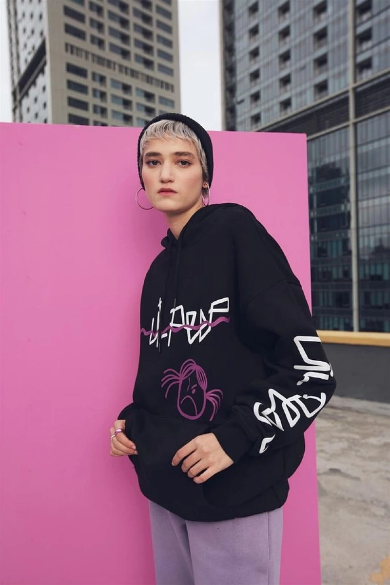 Lil Peep Hoodie Siyah Siyah