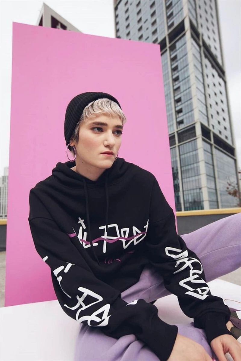 Lil Peep Hoodie Siyah Siyah
