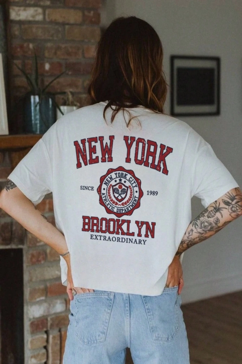 London Print Yazlık Bayan %100 Pamuklu Kısa Kollu, Günlük Kadın Giyim, Günlük Yazlık Giyim, Y