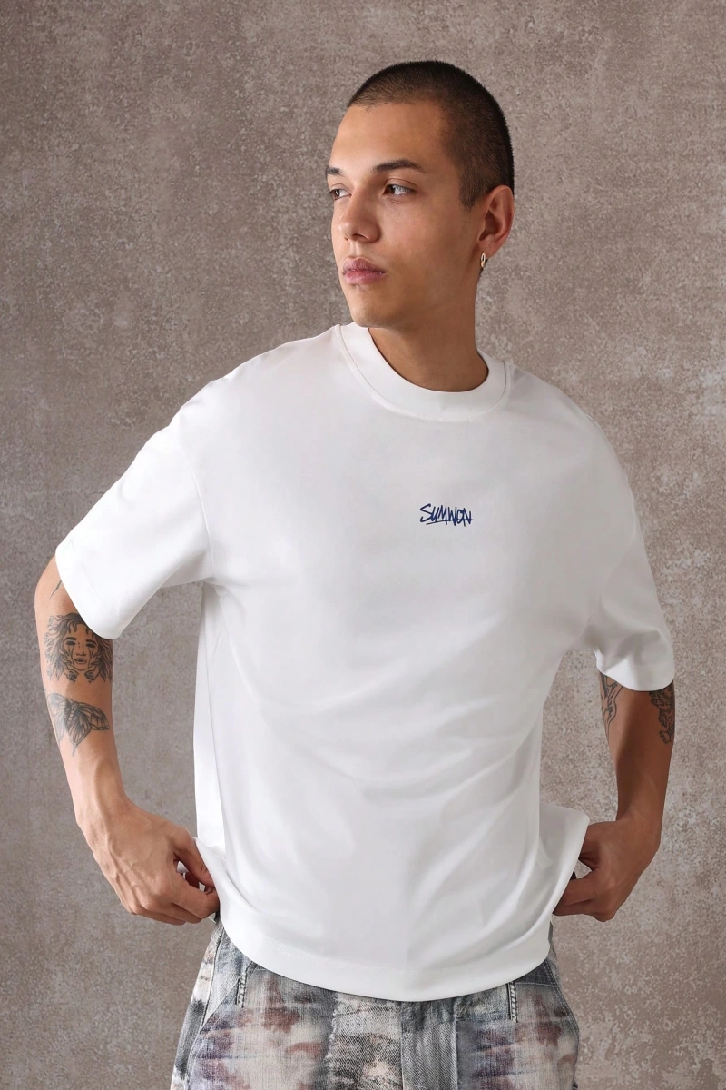 Los Angeles Casual Script T-Shirt Urban Streetwear Büyük Boy Rahat Üst Yaz Kaliforniya
