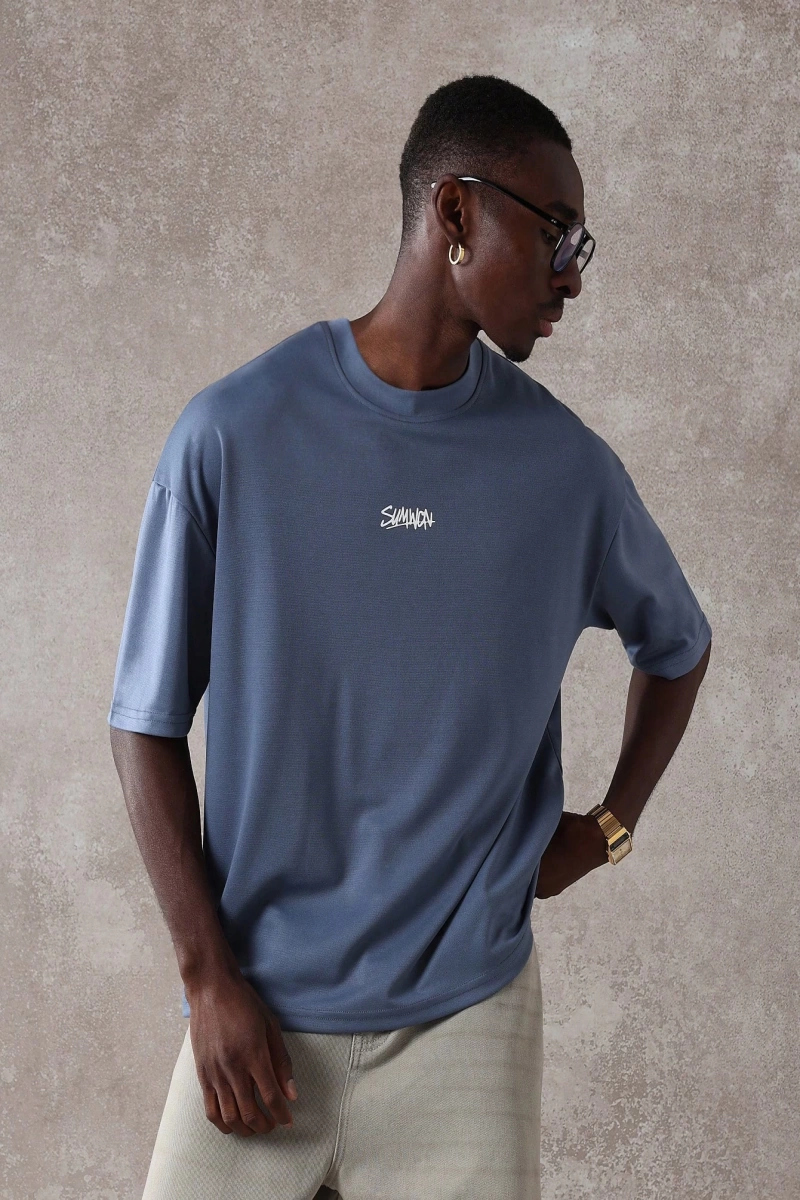 Los Angeles Casual Script T-Shirt Urban Streetwear Büyük Boy Rahat Üst Yaz Kaliforniya