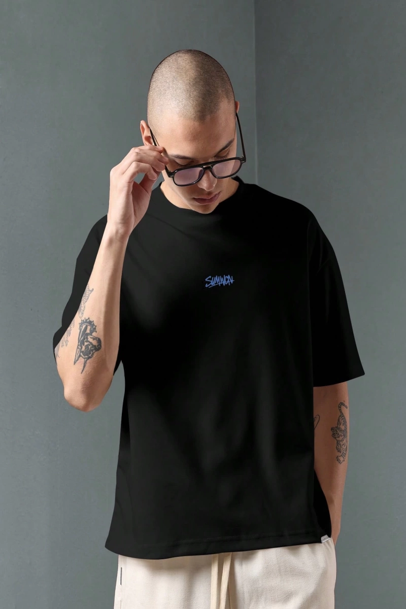 Los Angeles Casual Script T-Shirt Urban Streetwear Büyük Boy Rahat Üst Yaz Kaliforniya