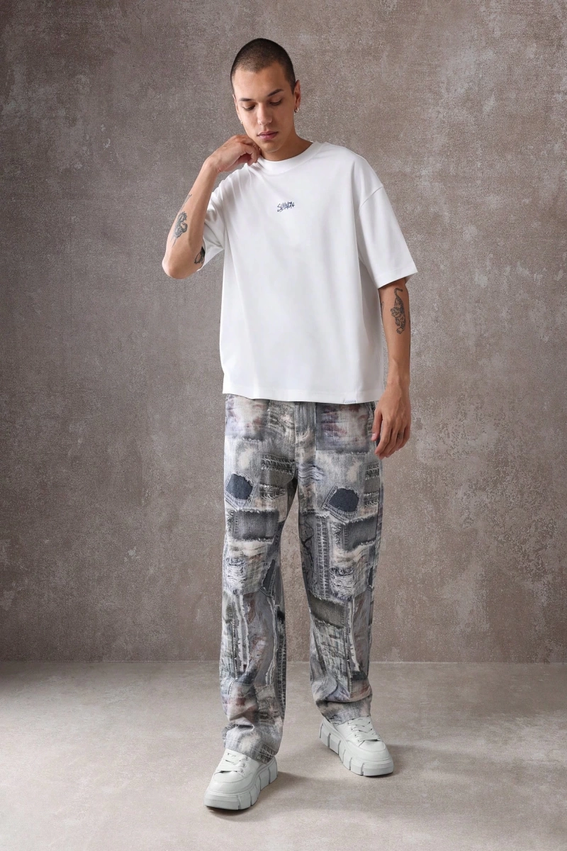 Los Angeles Casual Script T-Shirt Urban Streetwear Büyük Boy Rahat Üst Yaz Kaliforniya