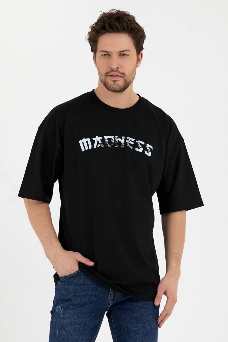 Madness Siyah Oversize Unisex T-shirt