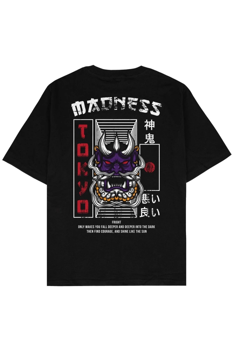 Madness Siyah Oversize Unisex T-shirt