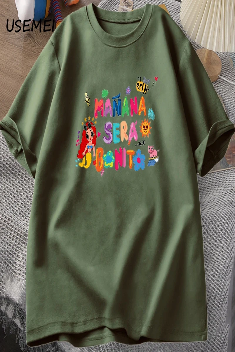 Manana Sera Bonito t-shirt kadın erkek kolombiya şarkıcı Karol G T Shirt pamuk kısa kollu Har 3007