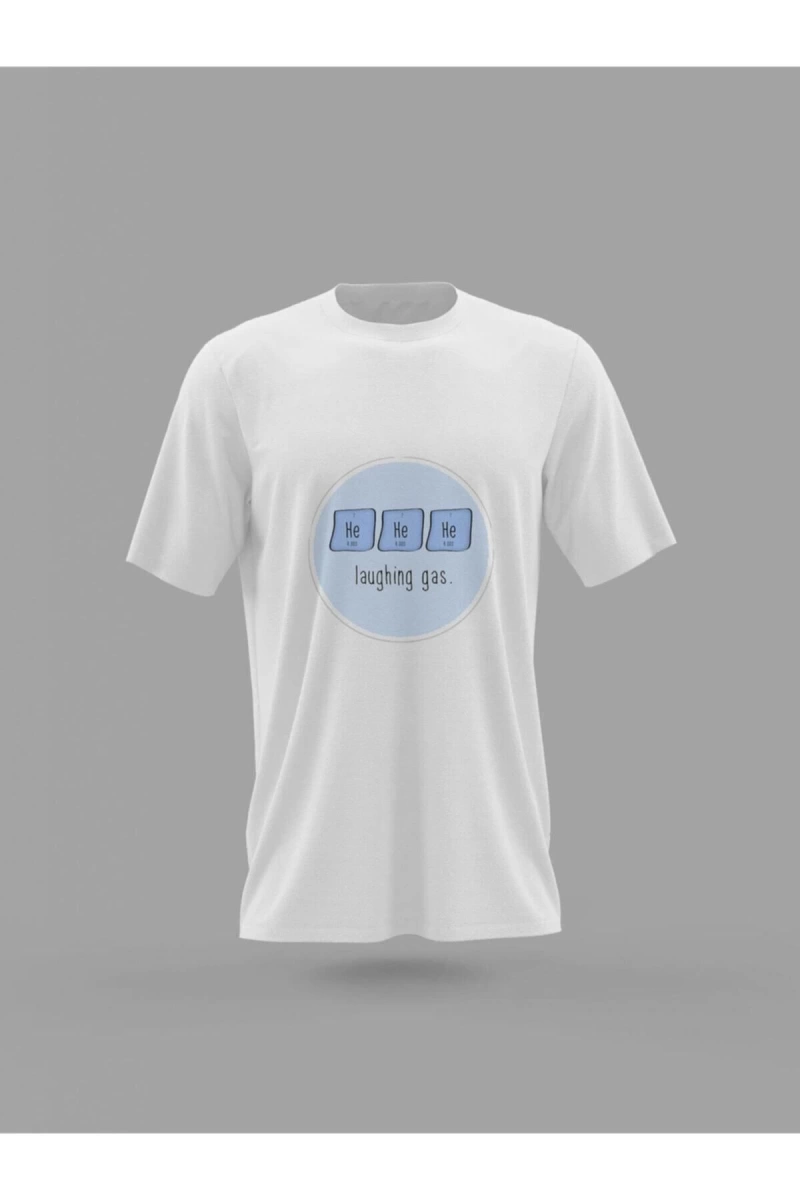 MAVİ Tyt Ayt Öğrencilere Gülme Gazı Kimya Sticker Baskılı T-shirt PNRMTSHRT4618