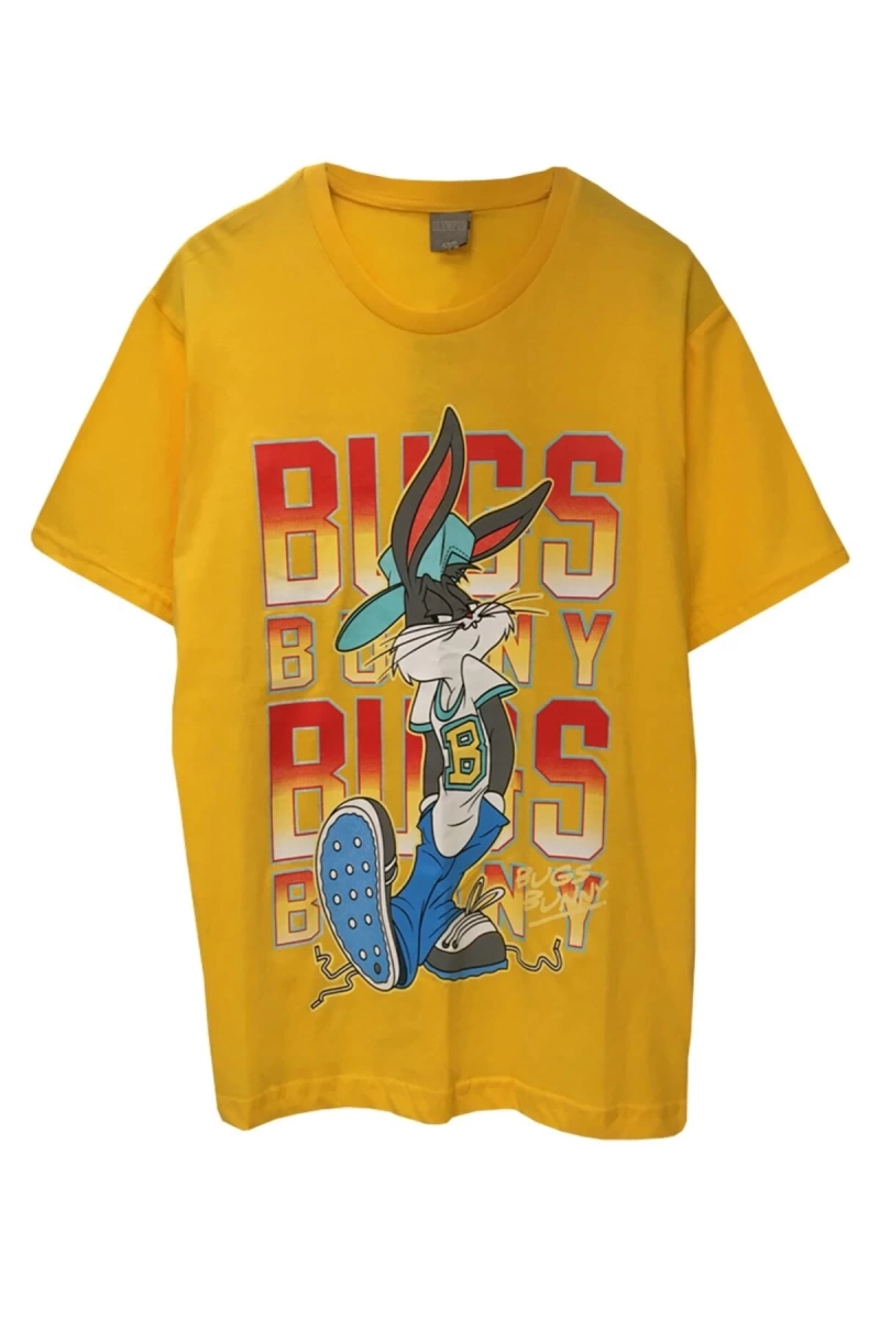 MAVİ Unisex Bugs Bunny Loney Tunnes Baskılı Sarı Tişört BGSBN8965