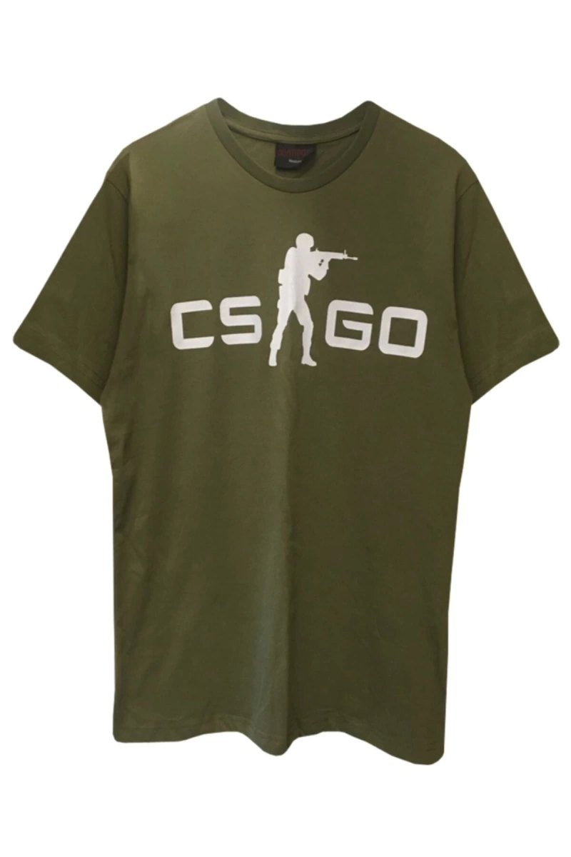 MAVİ Unisex Cs Go Counter Strike Baskılı Tişört CSGO98541