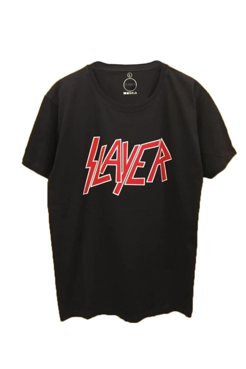 MAVİ Unisex Rock Müzik Slayer Siyah Tshirt DSSA6654