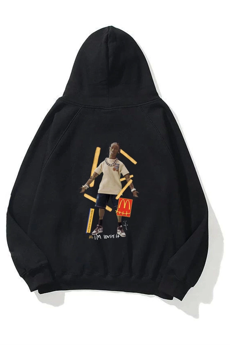 Mc Crew Cactus Jack Unisex Siyah Sweatshirt