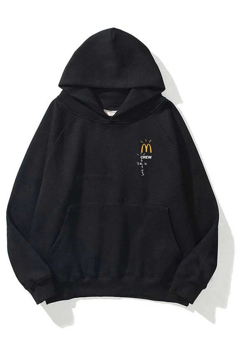 Mc Crew Cactus Jack Unisex Siyah Sweatshirt