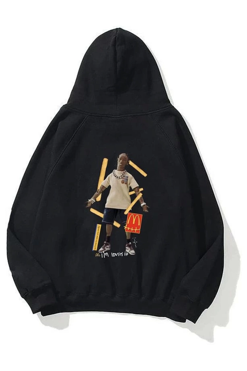 Mc Crew Cactus Jack Unisex Siyah Sweatshirt Siyah