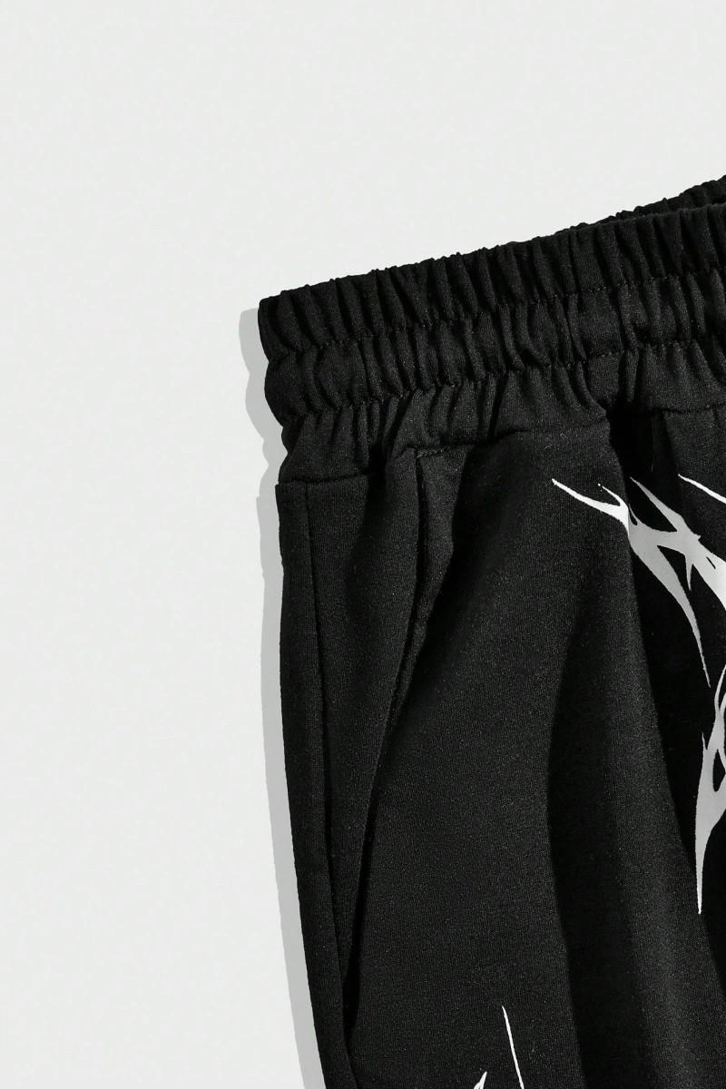 MEN Goth Erkek Gotik Stil Jogger Eşofman Altı, Okul