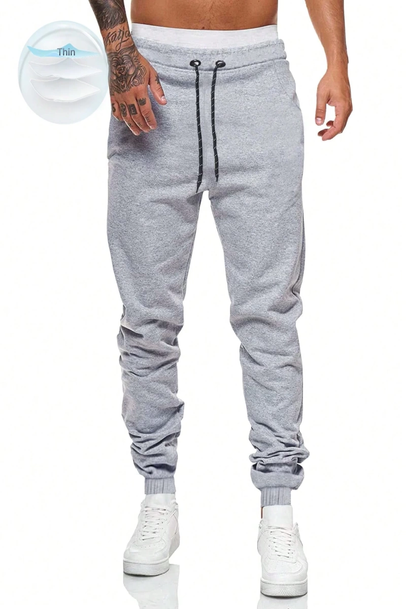 MEN Sokak Hayatı Erkek Düz Renk Günlük Minimalist Pantolon, Yaz İçin Uygun
