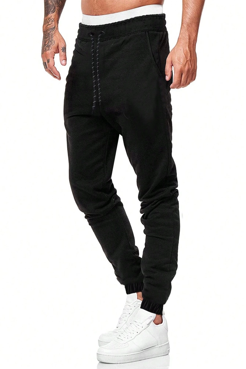 MEN Sokak Hayatı Erkek Düz Renk Günlük Minimalist Pantolon, Yaz İçin Uygun