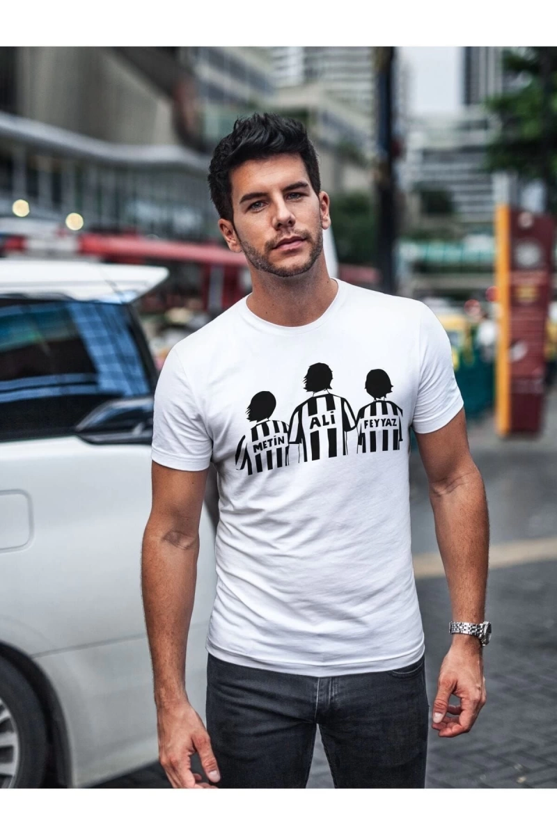 Metin Ali Feyyaz Efsaneler Futbolcu Tasarım Baskılı T-shirt PNRMTSHR