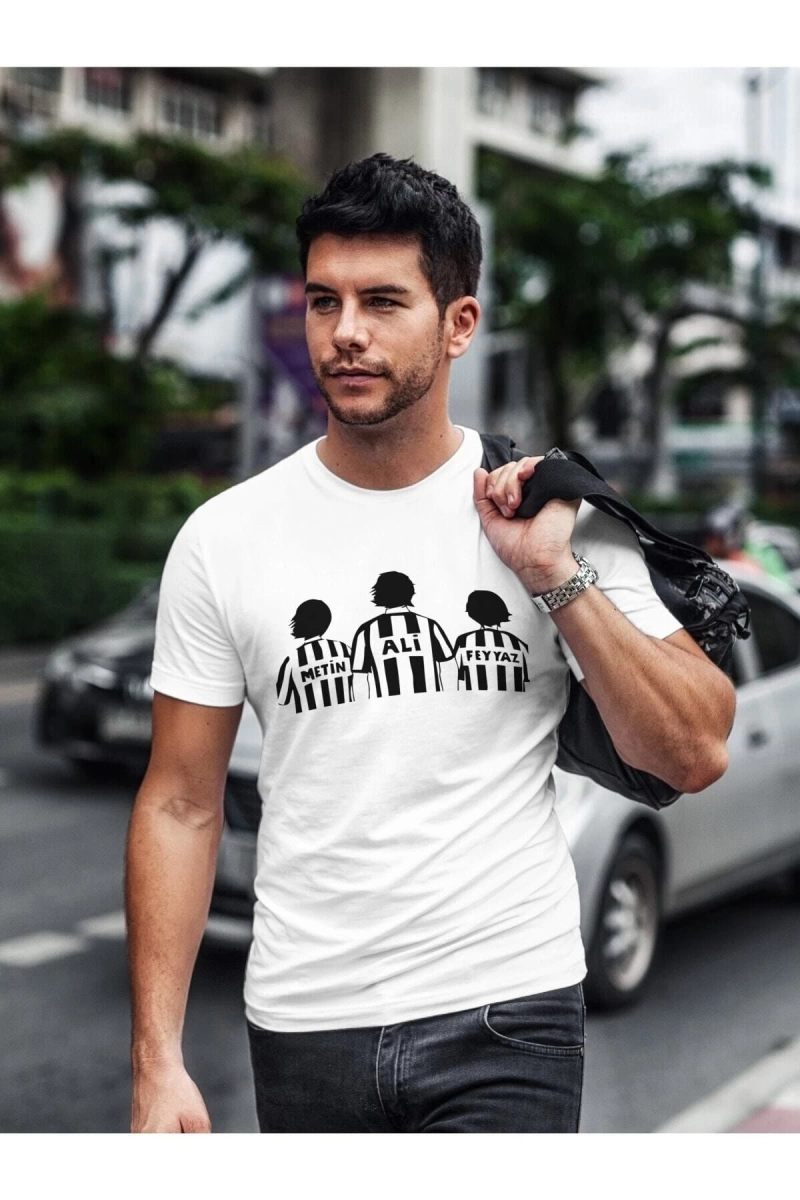 Metin Ali Feyyaz Efsaneler Futbolcu Tasarım Baskılı T-shirt PNRMTSHR